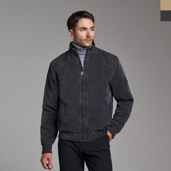 [옷자락] 남성 간절기 하이넥 지퍼 점퍼 블루종