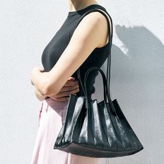 Lucky Pleats Canvas Coated Shopper S Matt Black