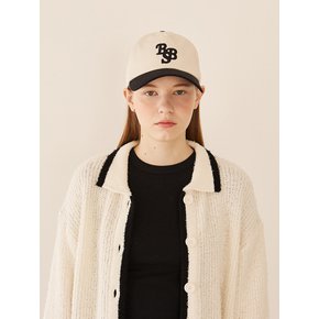 23SS BSB logo ball cap_cream+black