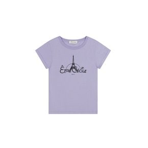 PARIS CAP SLEEVE T-SHIRT VIOLET