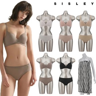  [방송히트]시슬리 언더웨어 SS11 노와이어 3D 서포트 몰드 누디 브라팬티세트