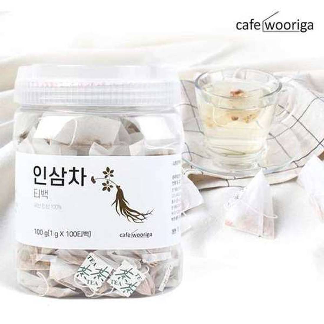 카페우리가 국산 4년근 인삼원물 인삼차 1gx100 티백, 믿고 사는 즐거움 SSG.COM