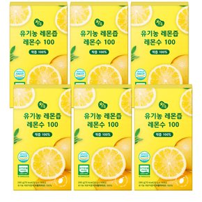 유기농 레몬즙 레몬수 100 스틱 레몬물 원액 레몬 20g x 84포, 6박스