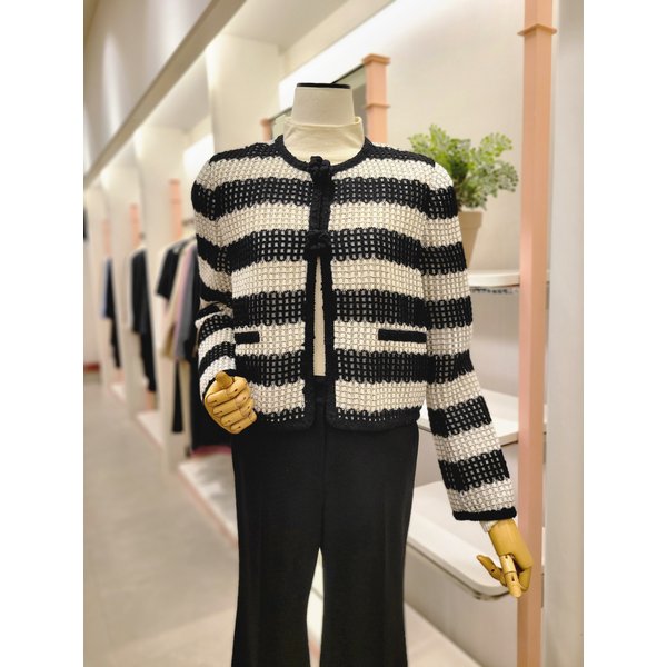 [여주점] 여성 코르사쥬 포인트 니팅 트위드 자켓(ITP9WJK850)