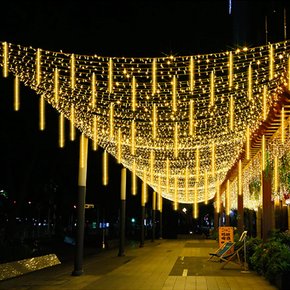 태양광 충전 LED 400구 50cm 스노우펄 유성우