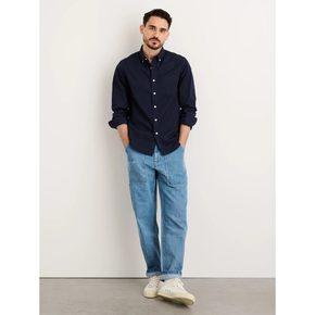 Mill Shirt In Paper Poplin Dark Navy (VV3860AM2R)