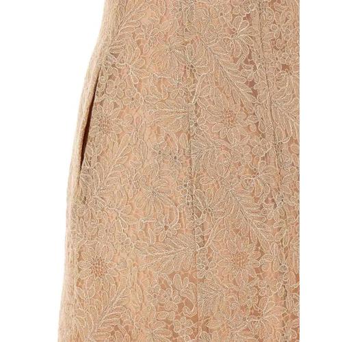 에르마노 설비노 스커트 D462Q398OEX41314 Nude Neutrals