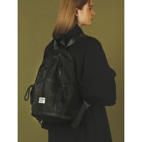 Zipper string backpack _ Black