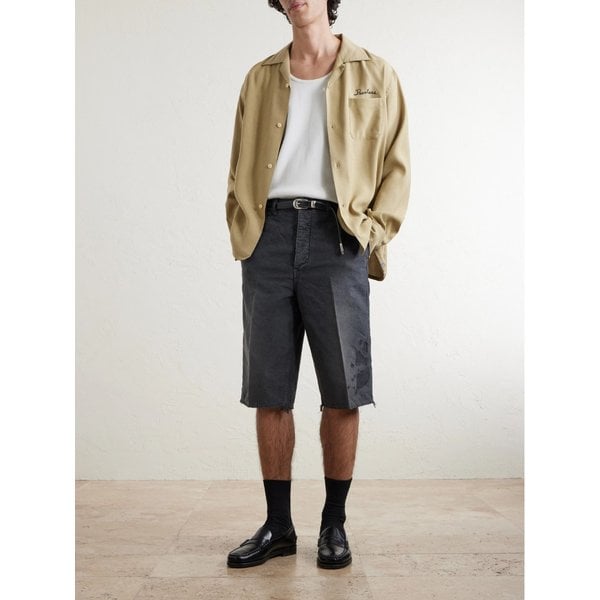 스트레이트 레그 프레이 코튼 트윌 쇼츠 46376663162938941