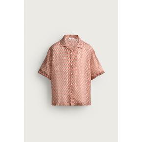 ZARA 자라 기하학적 패턴 하늘거리는 셔츠 3096 306 637