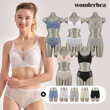 WONDERBRA 원더브라 풀사이드 제로와이어 브라팬티 15종 WB163_00