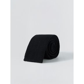 Classic Cotton Knit Tie_Black