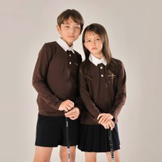 Kids / Junior golf 긴팔 브라운 컬러 카라 티셔츠 (봄,가을)