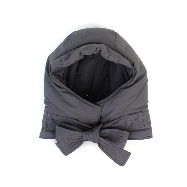 Muji Padding Gray Balaclava 패딩모자