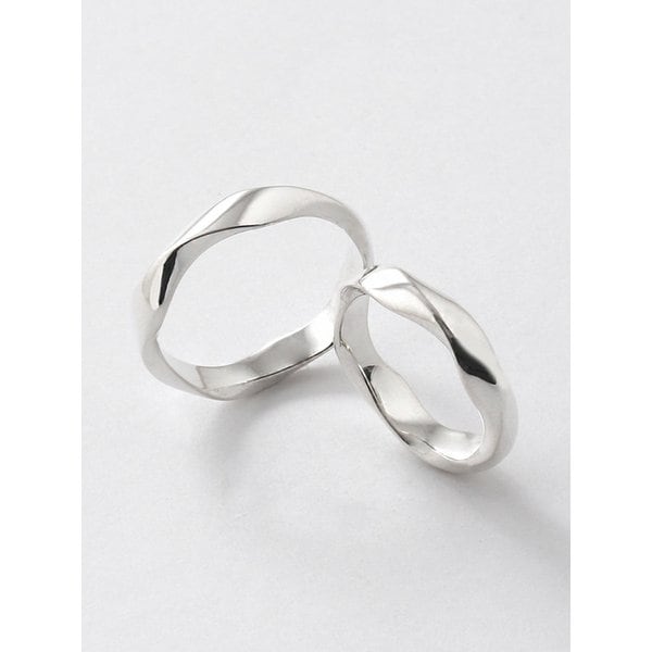 실버92.5  트위스트 물결 실버반지 데일리 포인트 커플링 우정반지 SVR-605