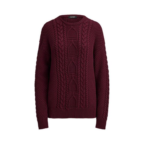 케이블 니트 코튼 크루넥 스웨터(WMLRSWES6820862600)