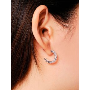 3MM 화이트 테니스 귀걸이