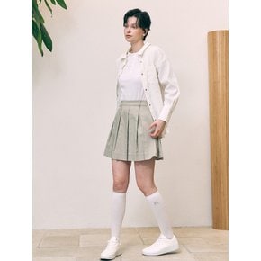 새틴 볼륨 스커트_BEIGE