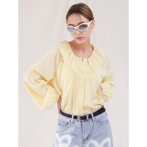 핀턱 루즈 블라우스_YELLOW