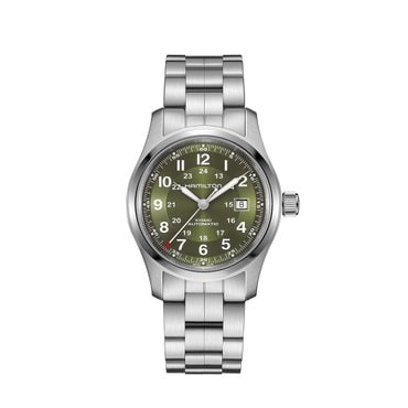 해밀턴 [공식] 해밀턴 카키필드 오토 42mm 그린 다이얼 브레이슬릿 시계 H70605160