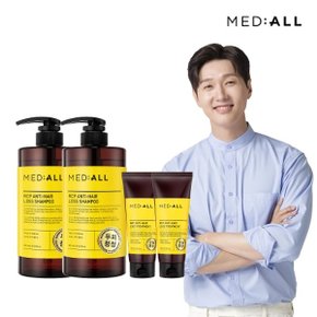 메디올 두피청정 샴푸 800ml 2개+트리트먼트 200ml 2개