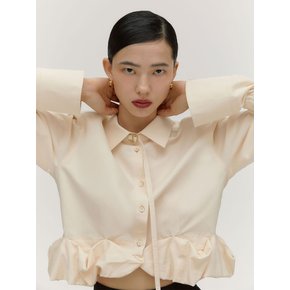 Bubble cotton shirts [CREAMY BUTTER]