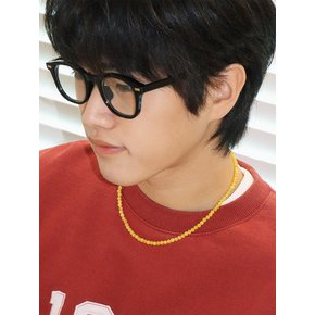 BT 원석 목걸이 13 (4mm 채운옥 노랑)