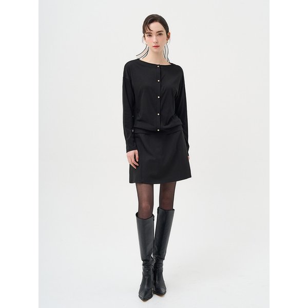 PM1261T070 Lantana layered cardigan top_Black