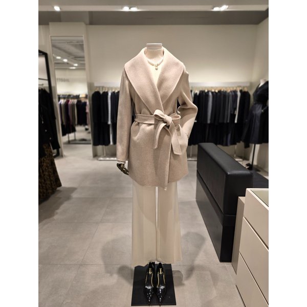 [파주점] 울 캐시미어 숄 칼라 핸드메이드 하프 코트 JRAA0CTC23