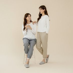 순면 잔잔한 들꽃무늬 여성 잠옷 하의 바지