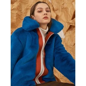 Mild Eco Fur Jacket Blue