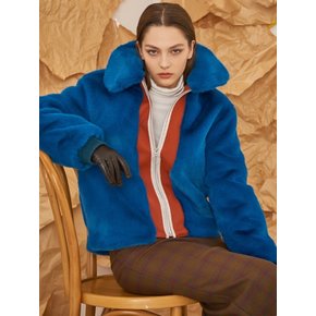 Mild Eco Fur Jacket Blue