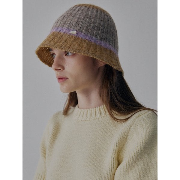 Color stripe bucket hat_4color