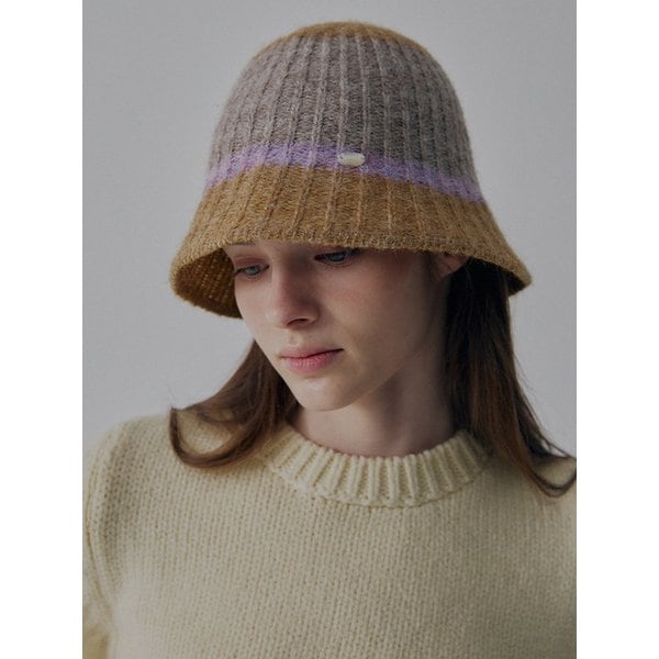 Color stripe bucket hat_4color