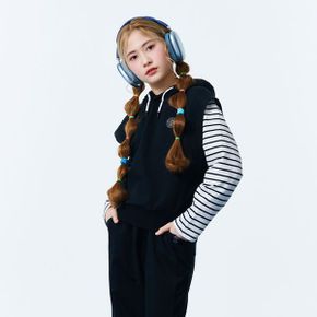 여아 스포티 후드 캐주얼 조끼_P346681312