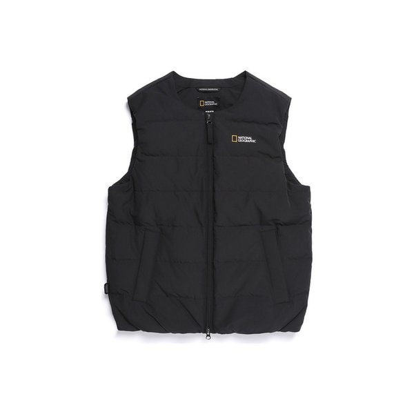 N254UDV920 헤론 U넥 경량 구스다운 베스트 BLACK
