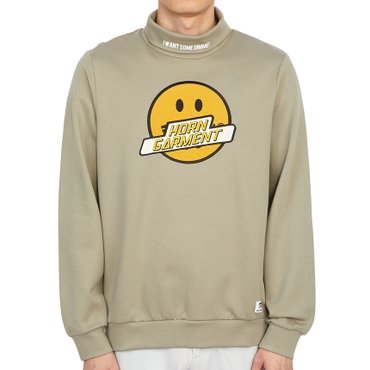 혼가먼트 골프웨어 모크넥 남성 맨투맨 긴팔티셔츠 HCM 2C AA55 BEIGE