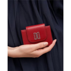 DCHO6F311R2 [HILTON] 힐튼 레드 소가죽 카드지갑(아코디언)
