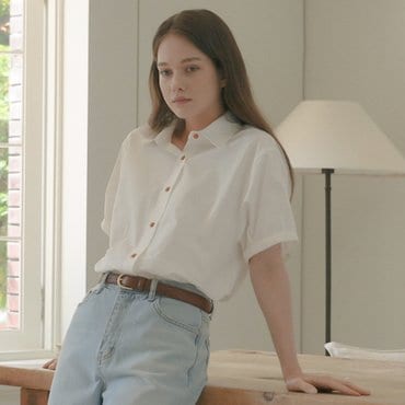 틸아이다이 Ann button point shirt_White