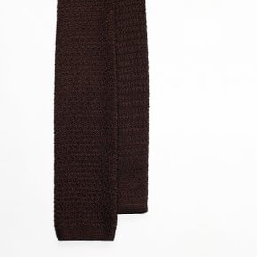 솔리드 브라운 실크 니트타이(Solid Brown Silk Knitted tie)