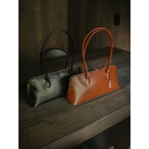 Sonnet wide leather shoulder bag_Brick