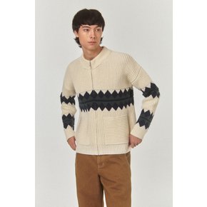 GALDO - JACQUARD CARDIGAN_Ivory_LPVA1CD43MIV10