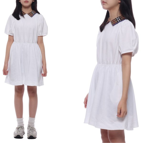 [부산점] 24SS 체크 카라 폴로 원피스 (8073165 WHITE 24S)