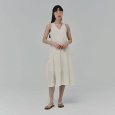 Stitched Nylon Dress_CREAM