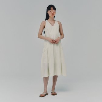 ahwe Stitched Nylon Dress_CREAM