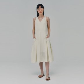 Stitched Nylon Dress_CREAM