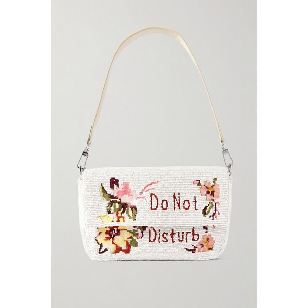 스타우드 티미 가죽 트리밍 비즈 새틴 숄더백 46376663162986094