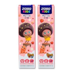 2080 3단계 어린이치약 브레드이발소 베리믹스 80g x 2개 새학기 영구치 케어 초등학생 치약