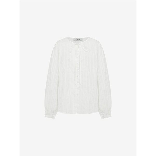 코튼 넥 리본 스트링 블라우스 (VMBAC2406)