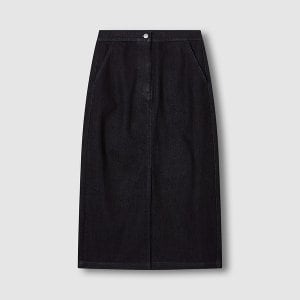 JAJU 여 기모 데님 H라인 스커트 J125402001056